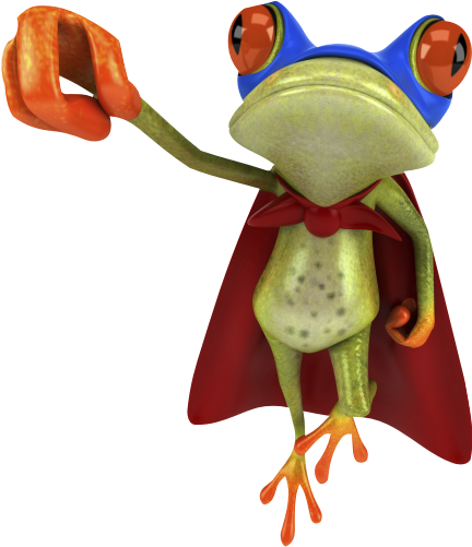 Funny Frogs, Frog Art, Ramones, Attitude, Pin Up Cartoons, - Red Eyed Tree Frog Superhero (600x600)