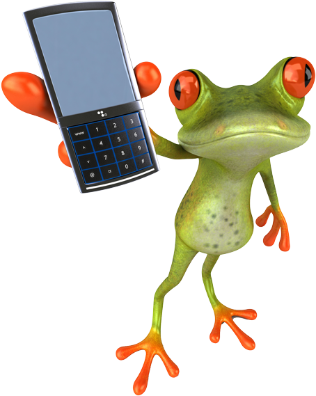 Publicat De Eu Ciresica La - Frog On The Phone (480x611)