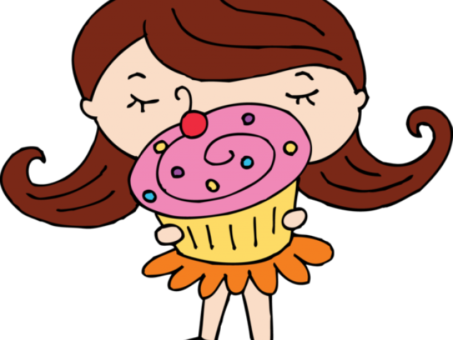 Cute Bakery Cliparts - Holding A Cupcake Clipart (640x480)