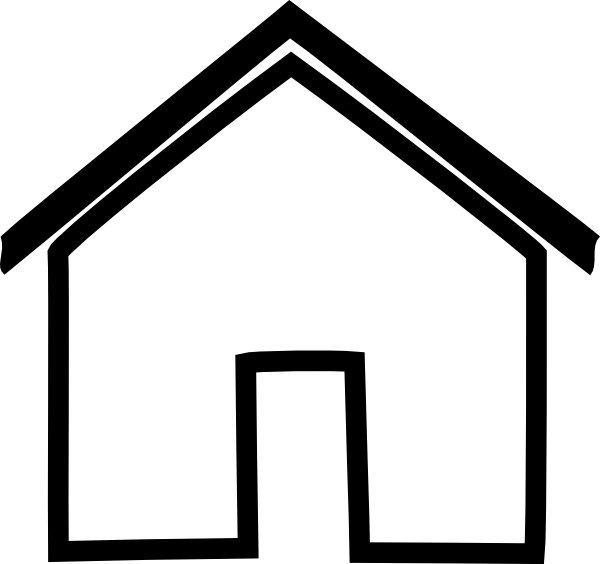 Clipart Of Home, House And Homepage - House Png Black And White (600x564)