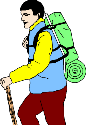 Hiking Clipart Cartoon - Hike (300x437)