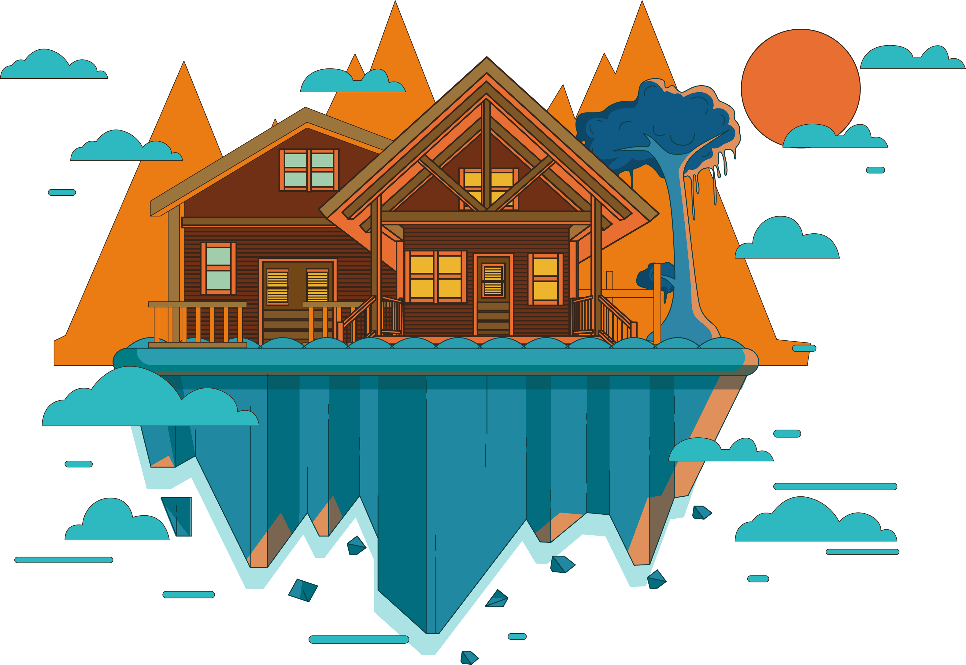 Adobe Clipart Egyptian House - Clip Art (3159x2177)