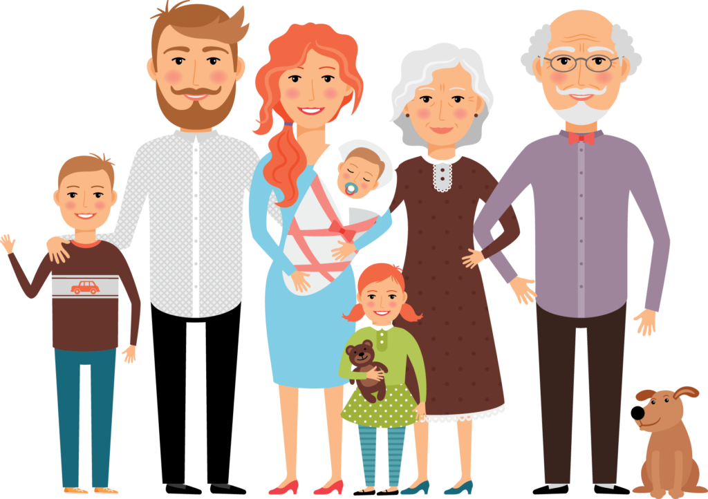 Happy Family Photo Sharing - Family Members Clipart Png (1024x722)