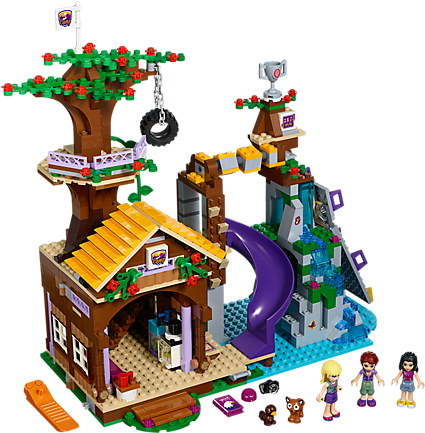 Challenge And Adventure Await At The Camp Tree House - Tree House Lego Friends (600x450)