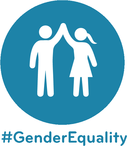 #genderequalityblue Gender Equality - Illustration (850x850)