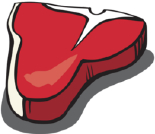 Meat Clipart T Bone Steak - Anatomy (640x480)