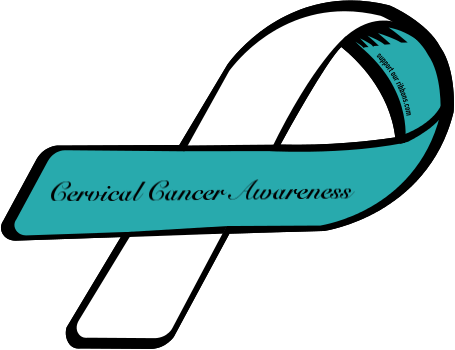 Cervical Cancer Awareness Ribbon (455x350)