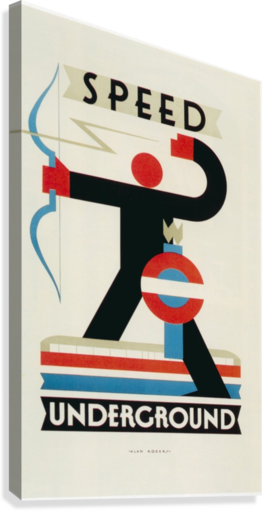 London Speed Underground Poster Canvas Print - Canvas Art Prints - Speed Underground The London Undergrond (262x511)