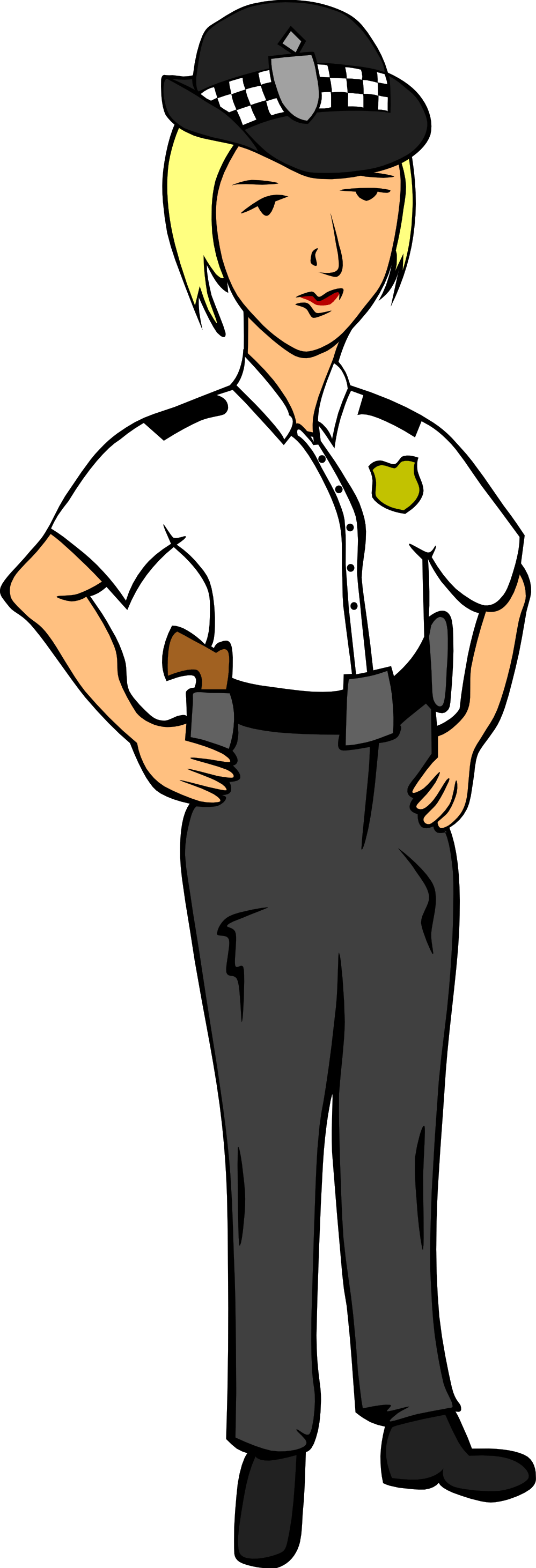 Police Officer Clipart - Lady Police Png Clipart (999x2925)