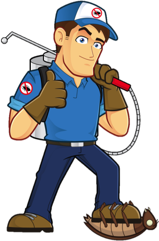 Exterminator Or Pest Control Stock Vector - Pest Control Man Logo (473x526)