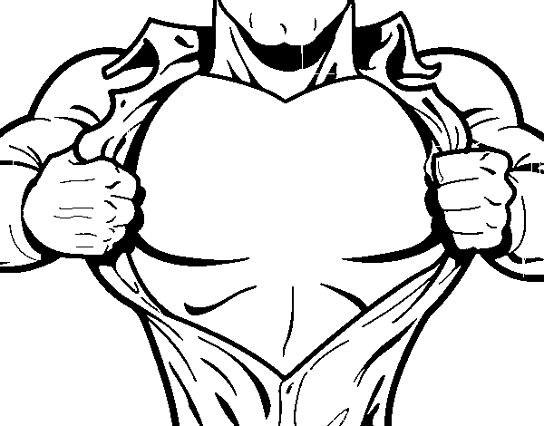 Superhero Drawing Png - Superhero Chest Png (600x470)