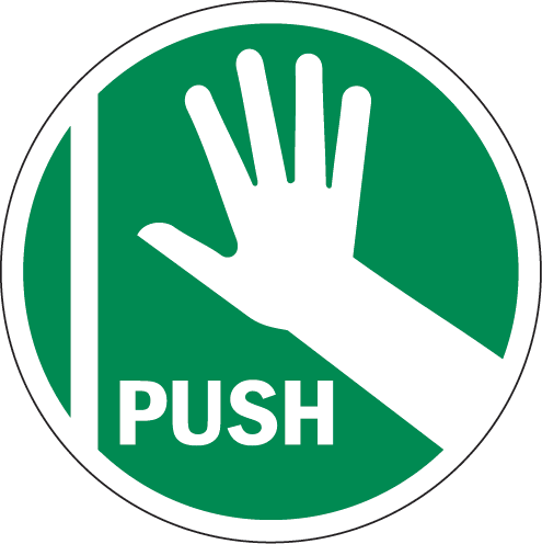 Push Door Images Label - Push Door Sign (495x496)
