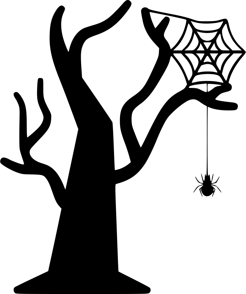Halloween Spider Tree Web Bug Insect Comments - Halloween (822x980)