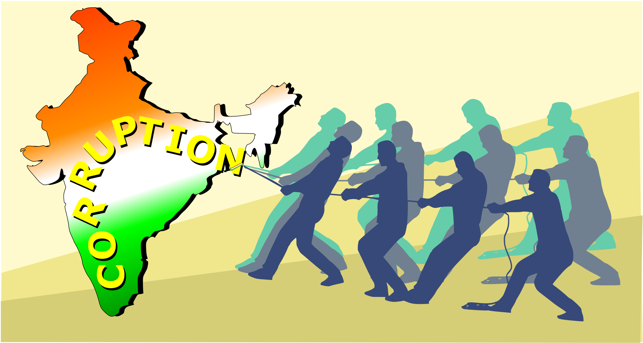 Big Image - Cartoon On Corruption Free India (2400x1600)