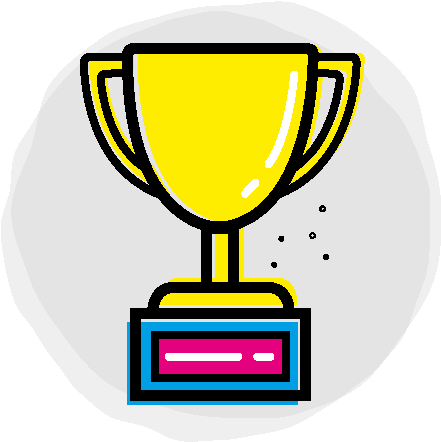 Pin Excellent Job Clip Art - Trophy (500x500)