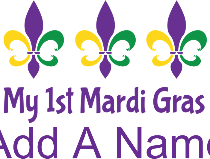 Personalized 1st Mardi Gras Body Suit - Inktastic My 1st Mardi Gras Fleur De Lis Baby Bib Babys (700x700)