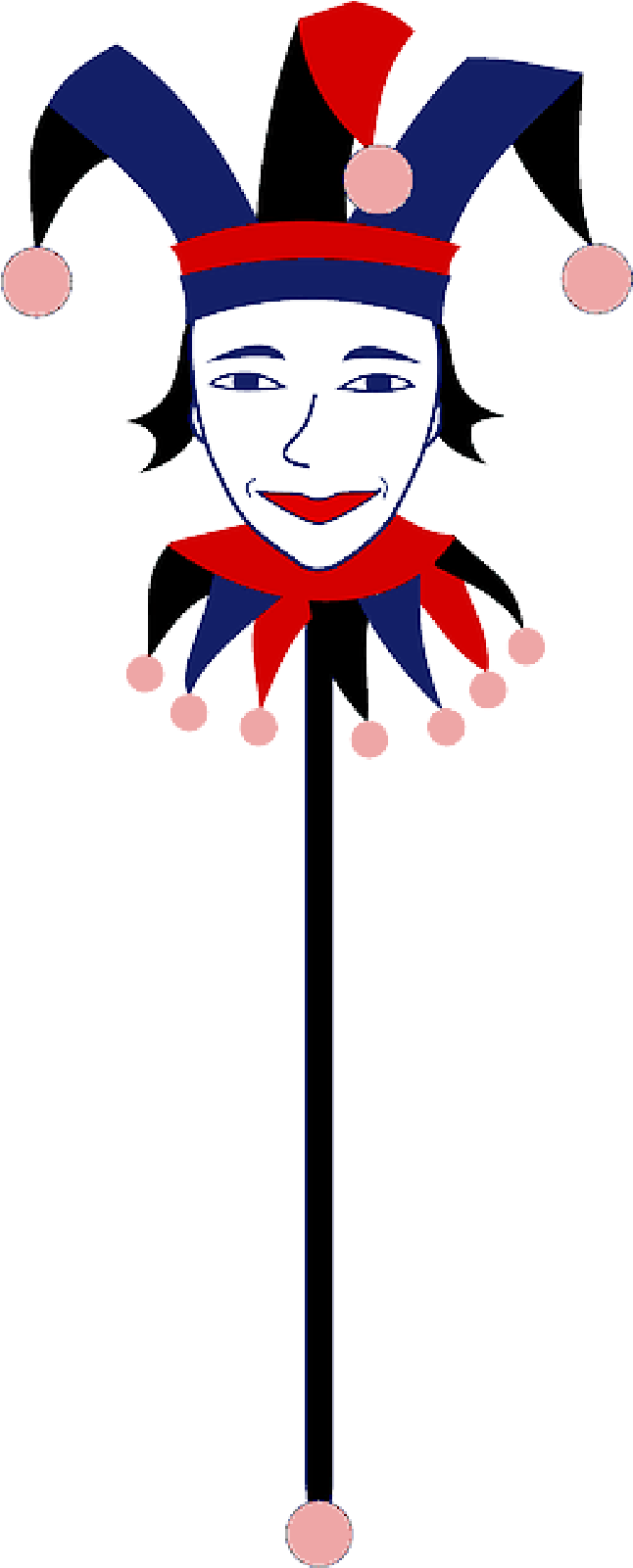 Jester Stick Clipart (800x1600)