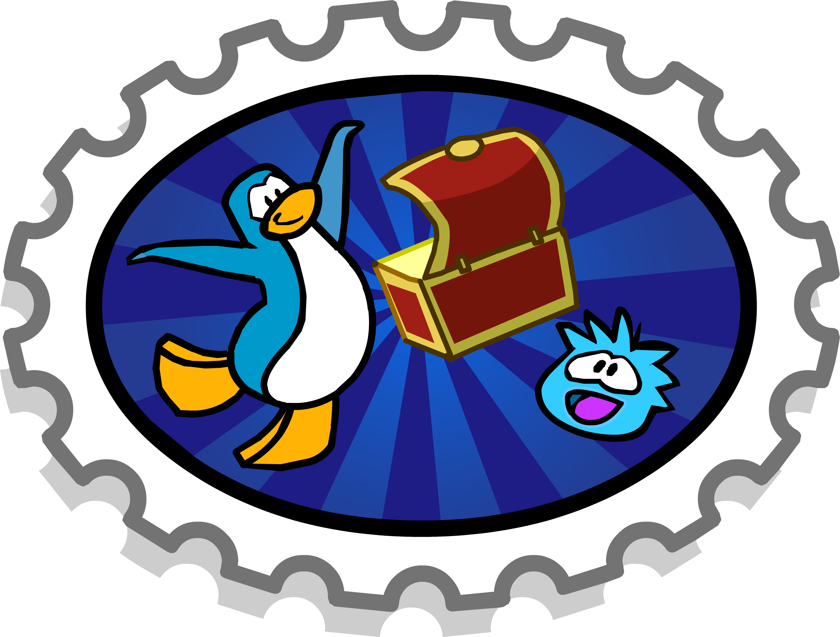 Treasure Box - Club Penguin Stamps (2690x2038)