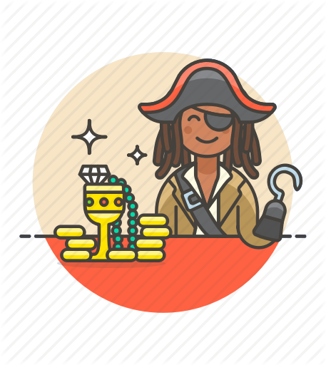 Treasure Clipart Pirate Loot - Pirate (457x512)