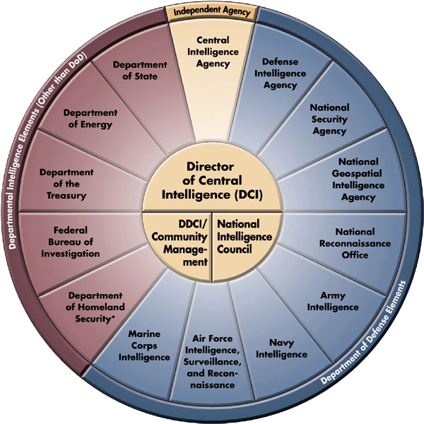 A Research On The History Of The Central Intelligence - Us Intelligence Community Diagram (600x600)