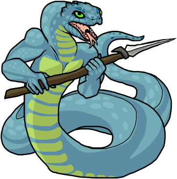 Serpentine Hunter - Cartoon (400x396)