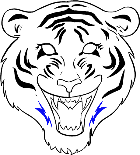 How To Draw A Tiger Face In A Few Easy Steps - Draw A Tiger Face (678x600)
