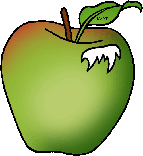 Green Apple - Phil Martin Clipart Apple (571x648)