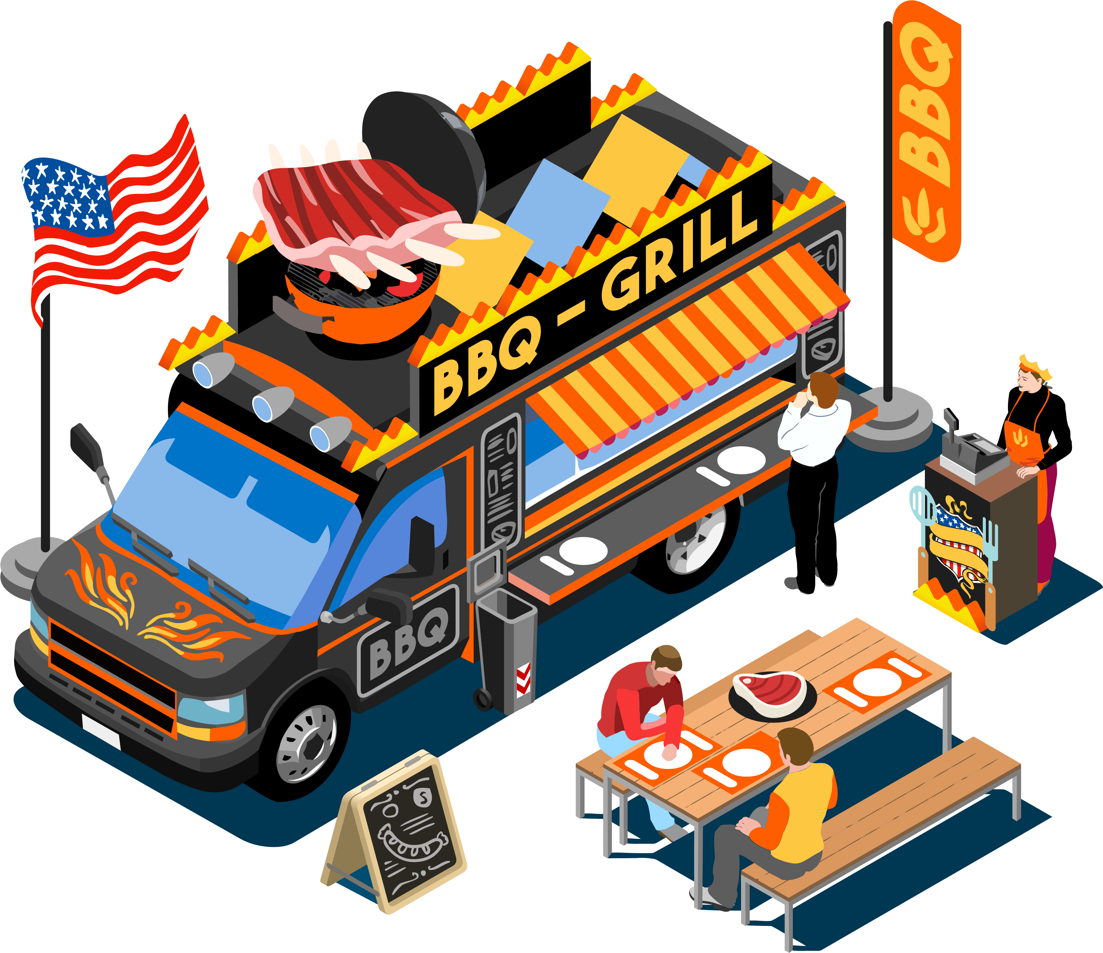 Fast Food Food Truck - Food (4167x4167)