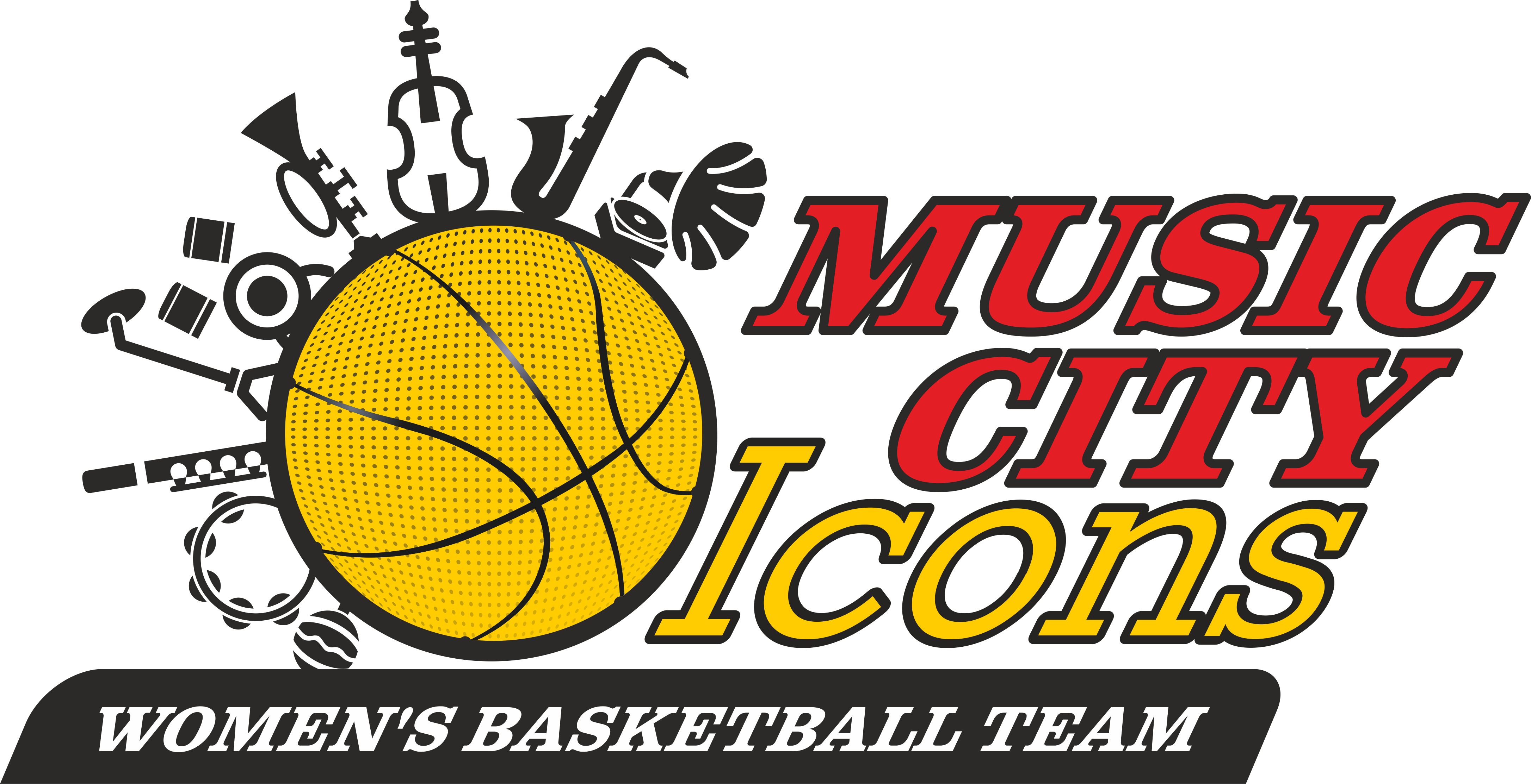 Music City Icons Women's Basketball Team - 12 Stave Manuscript Paper Music Only Makes Me Stronger: (4345x2227)