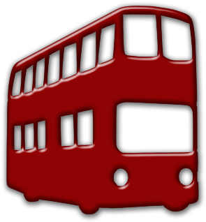 Pin Red Bus Clipart - Double Decker Bus Logo (420x420)