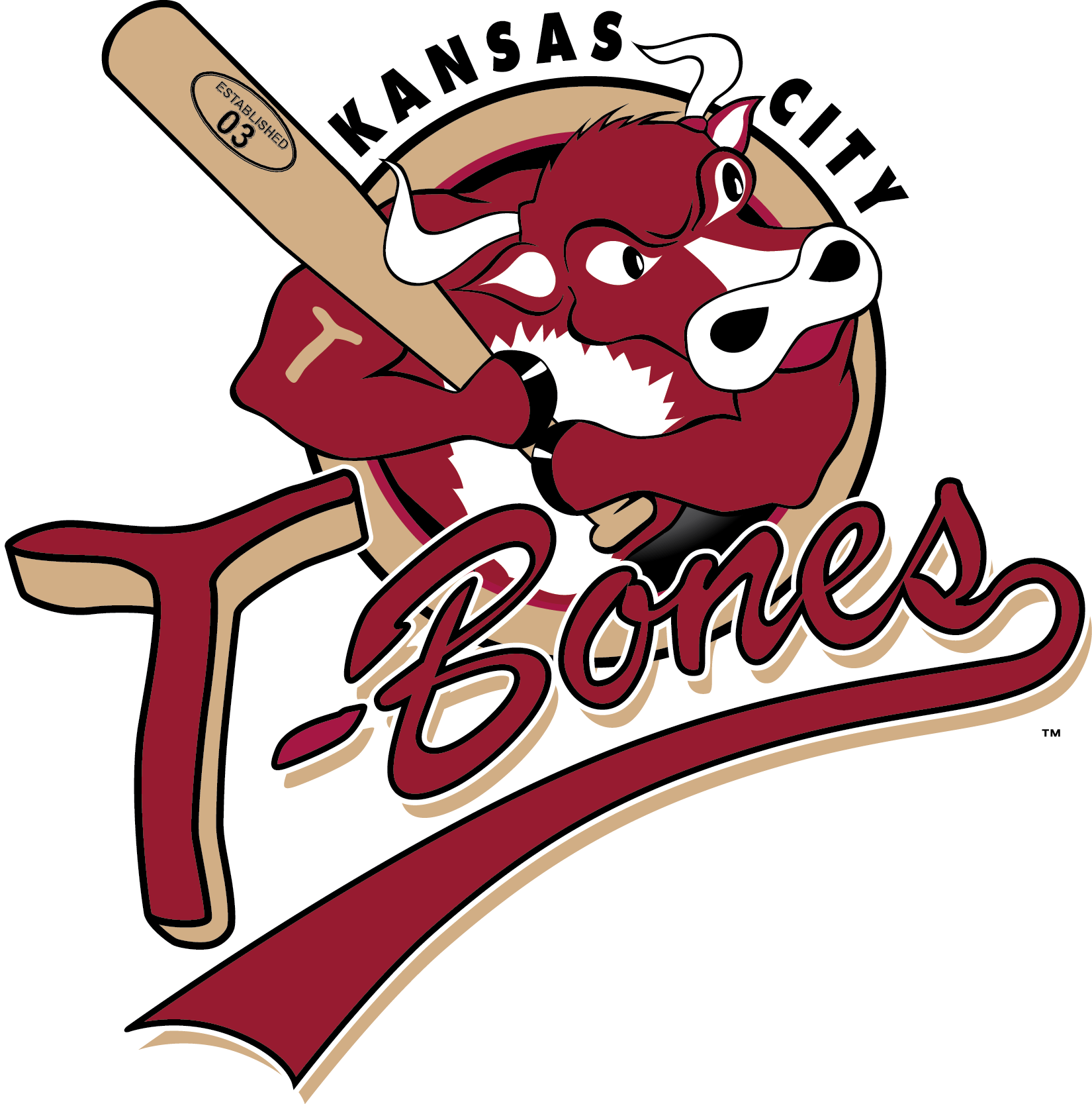 Kansas City T-bones - Kansas City T Bones Logo (1650x1667)