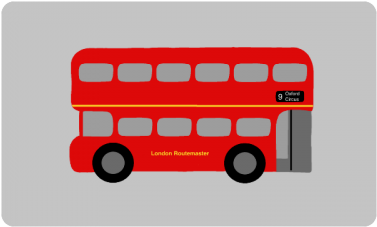 Red Routemaster Bus Doormat - Double-decker Bus (500x500)