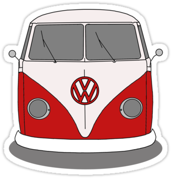 Vw Bus Sticker - Draw A Vw Camper Van (375x360)