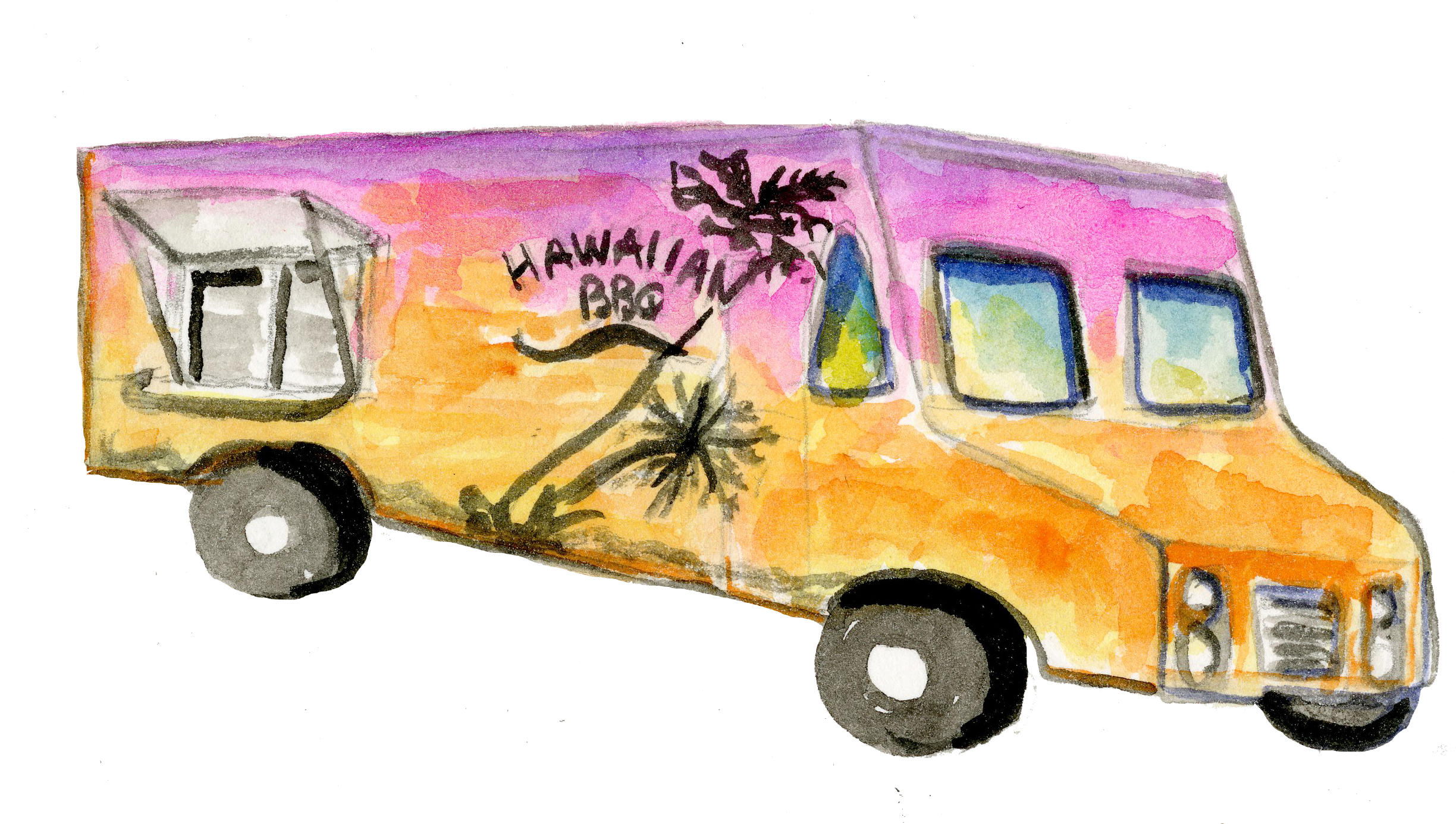 Hawaiian Bbq - Hawaiian Bbq Food Truck (2478x1391)
