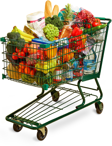 Shop At Food Basics - Shopping Cart (437x568)