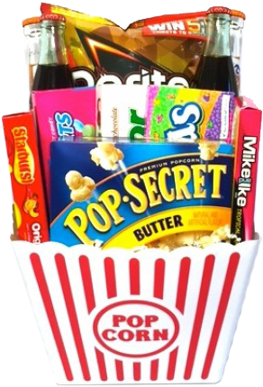 Movie Night Gift Basket - Movie Night Gift Basket (500x500)