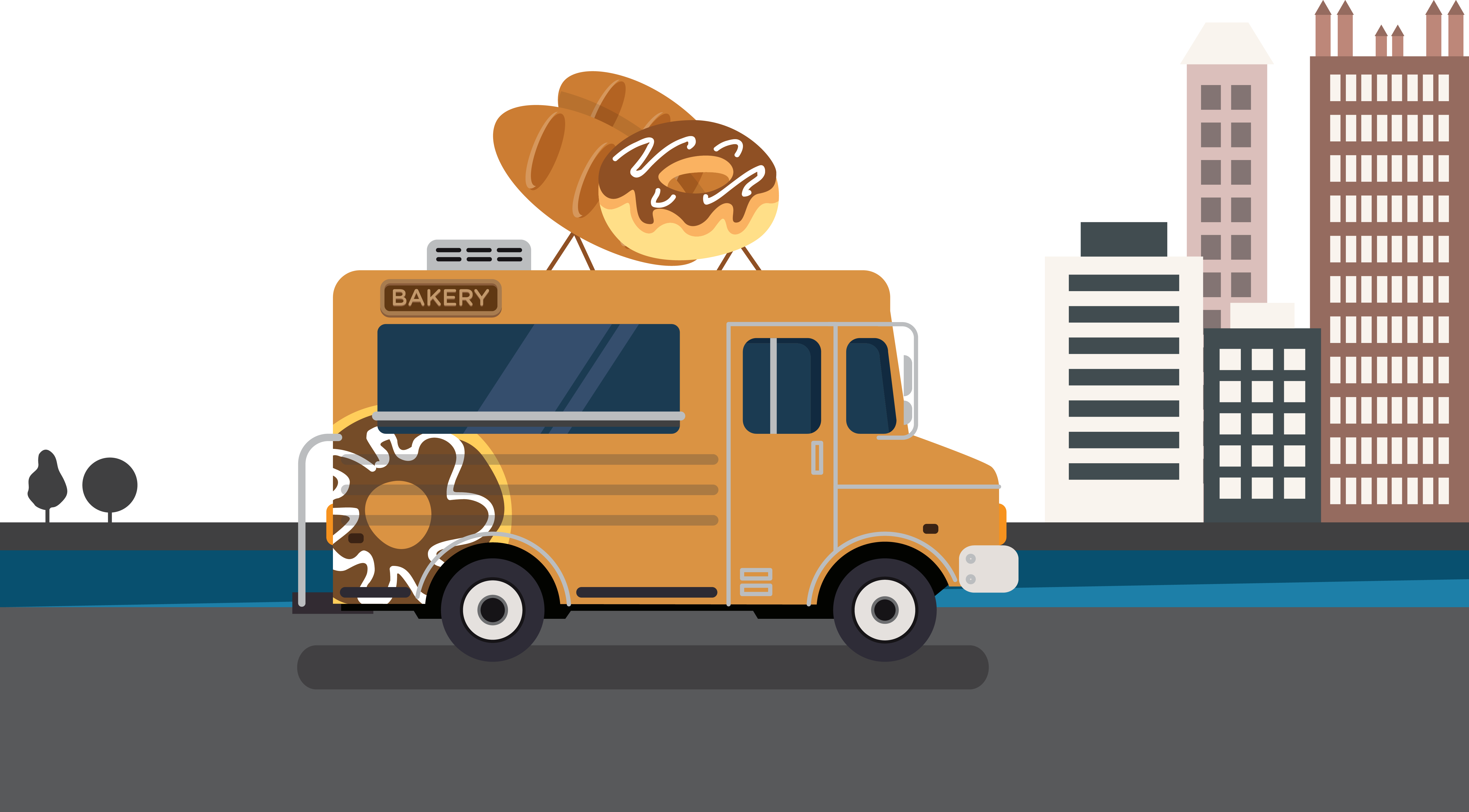 Car Doughnut Euclidean Vector Food Truck - Rosco 77544 (77544 B) Round Metal Grill 7 B Size Gobos-pattern (5833x3227)