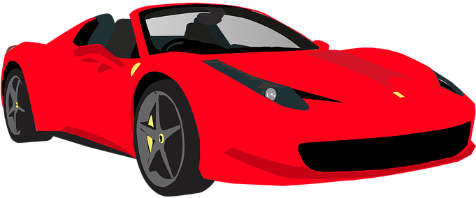 Sportscar Car Sports Racing - Ferrari Car Clipart Ong (680x340)