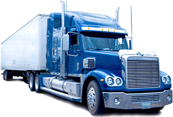 Truck - Semi Truck Clipart Blue (600x414)