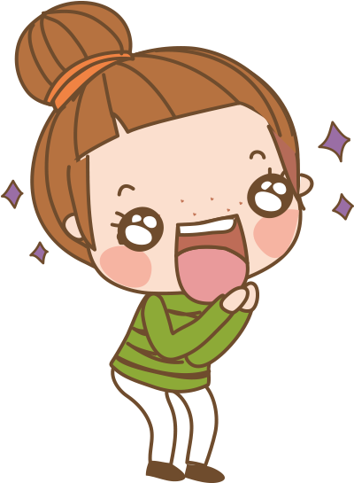 Cartoon Girl Surprise - Surprise Girl Cartoon Png (800x800)