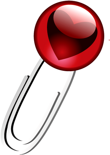 A Paper Clip Icon - Heart Paper Clip Png (512x512)