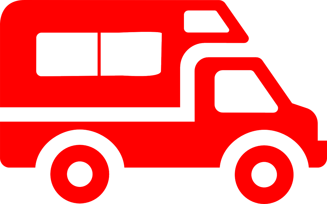 Red Van Big Transport Vehicle Png Image - Aire De Camping Car (1280x800)