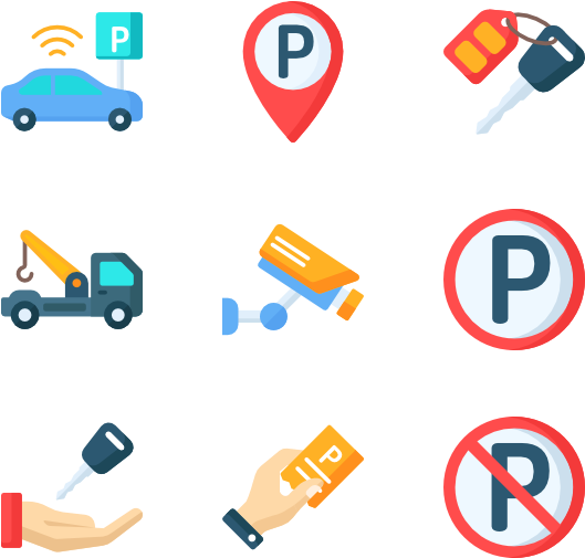 Parking - No Parking Between Signs (with Left Arrow (600x564)