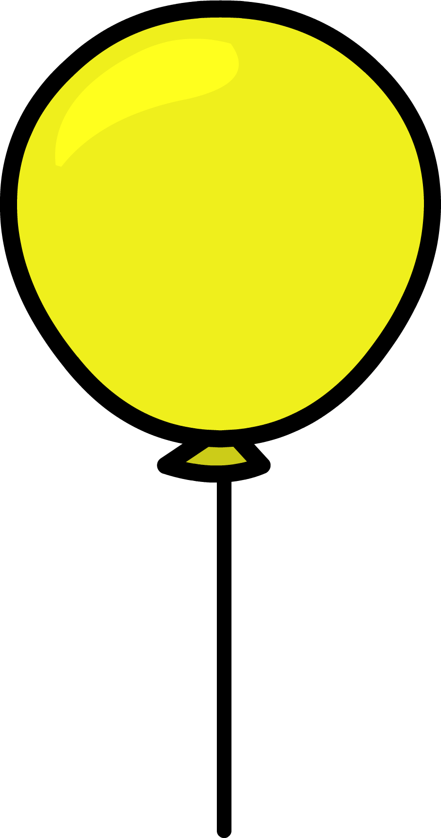 Yellow Balloon Sprite 005 - Yellow Balloon Png (905x1718)