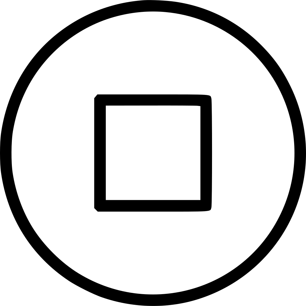 Stop Button Circle Comments - Stop Icon Png White (980x980)