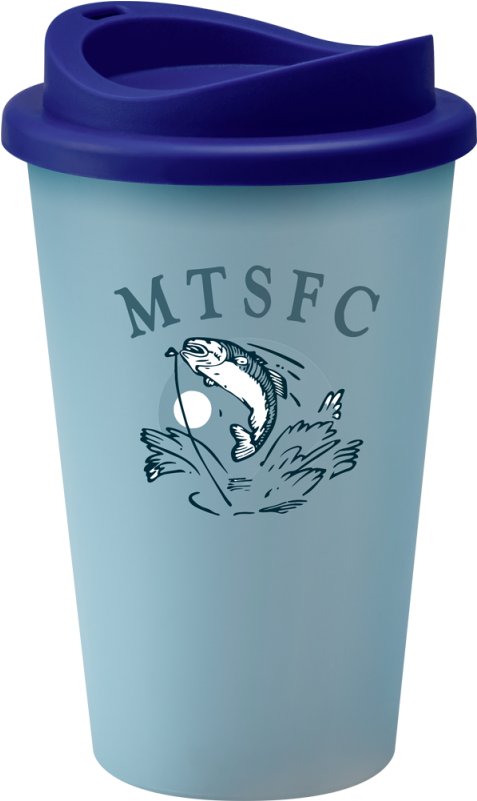 Printed Reusable Universal Coffee Mug 350ml Light Blue - Mug (800x800)