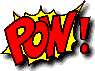 Clip Art Pow - (d Pin) 25mm Lapel Pin Button Badge: Pow! Comic Book (420x320)