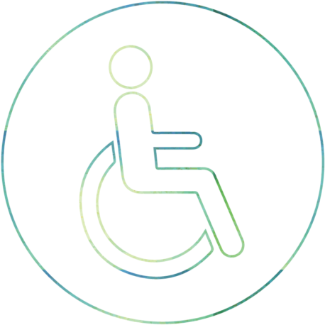 Full Disabled Access And Disabled Toilet Available - Circle (600x561)