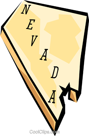 Nevada Clipart Vector - Nevada State Map Clip Art (312x480)