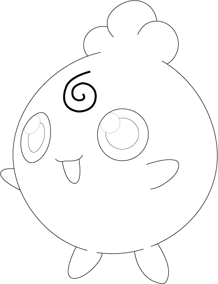 Lineart Of Igglybuff By Inukawaiilover - Line Art (448x583)